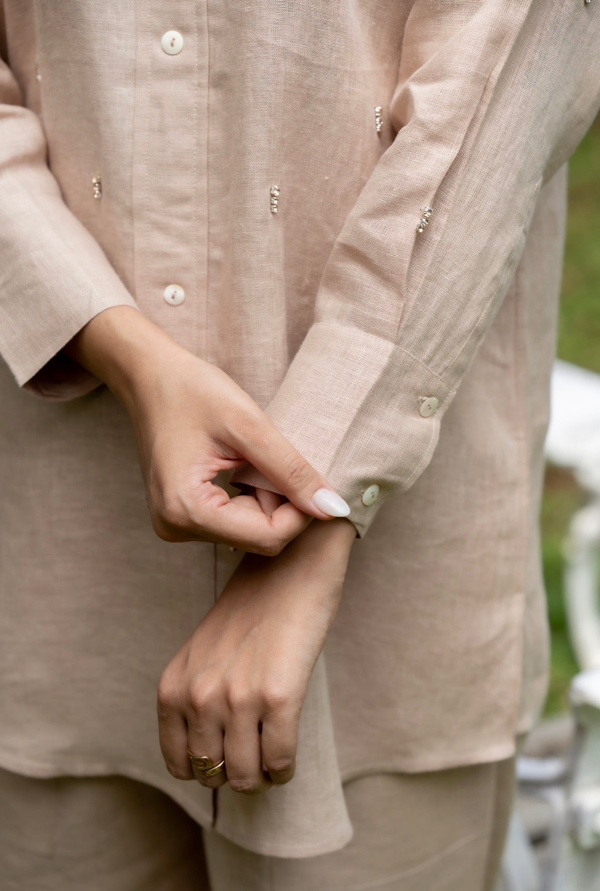 Sand Stone Linen Co-ord Set