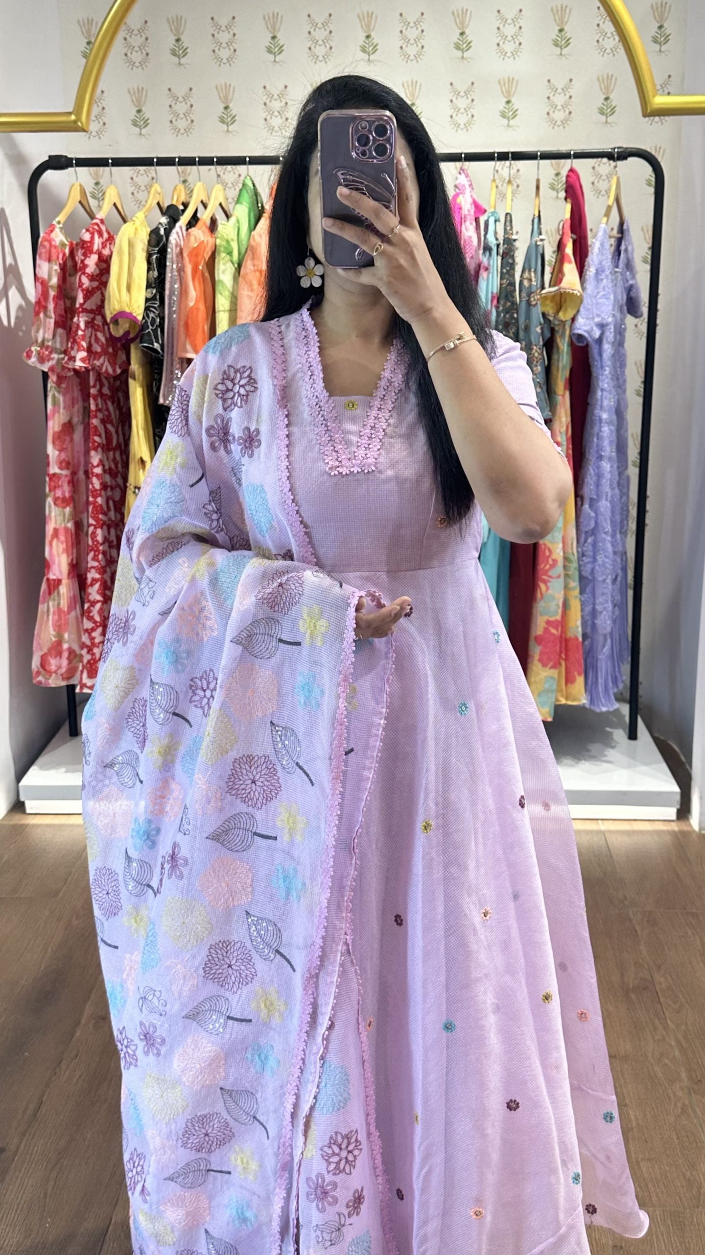 Eirene Lavender Kurti Set