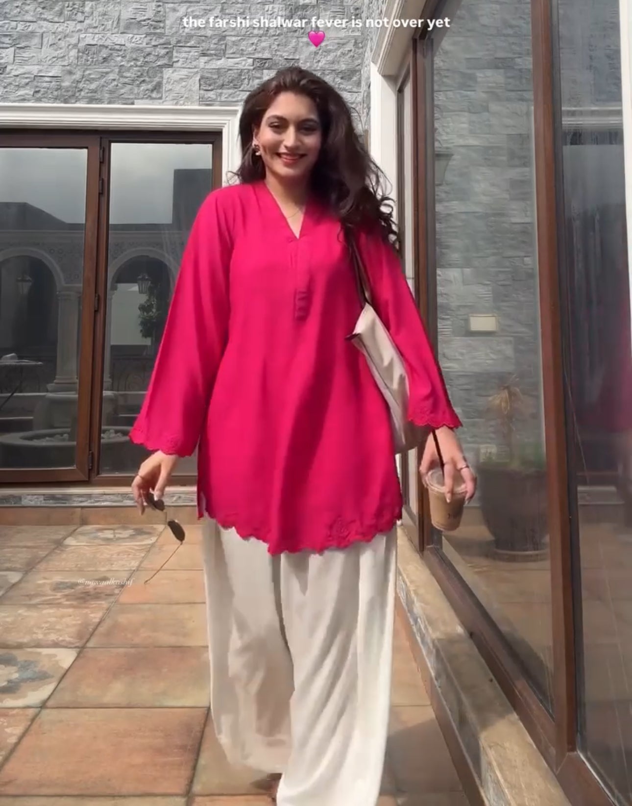 Meher Fuchsia Farshi Shalwar Set