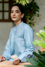 Baby Blue Linen Co-ord Set