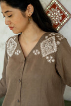 Bistre Brown Linen Co-ord Set
