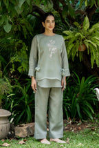 Basil Green Linen Co-ord Set