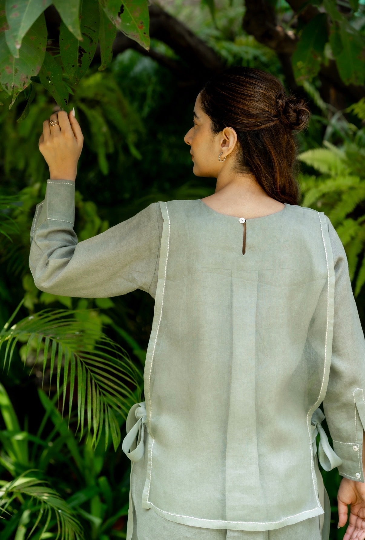 Basil Green Linen Co-ord Set