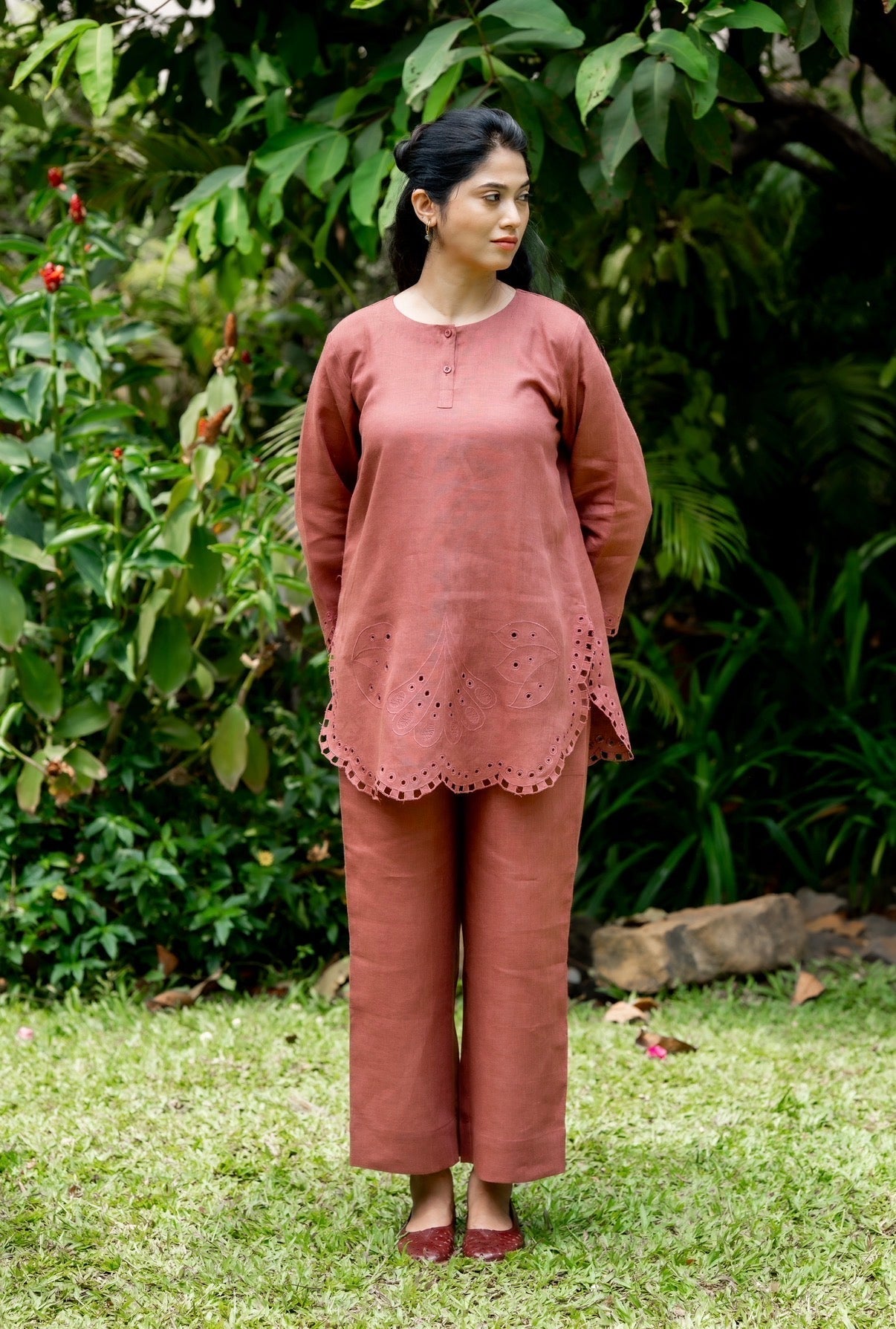 Marigold Rust Linen Co-ord Set