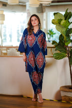 Azure Blue Cotton Co-ord Set