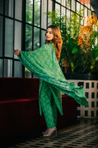 Lime Dabu Straight Suit Set