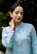 Baby Blue Linen Co-ord Set