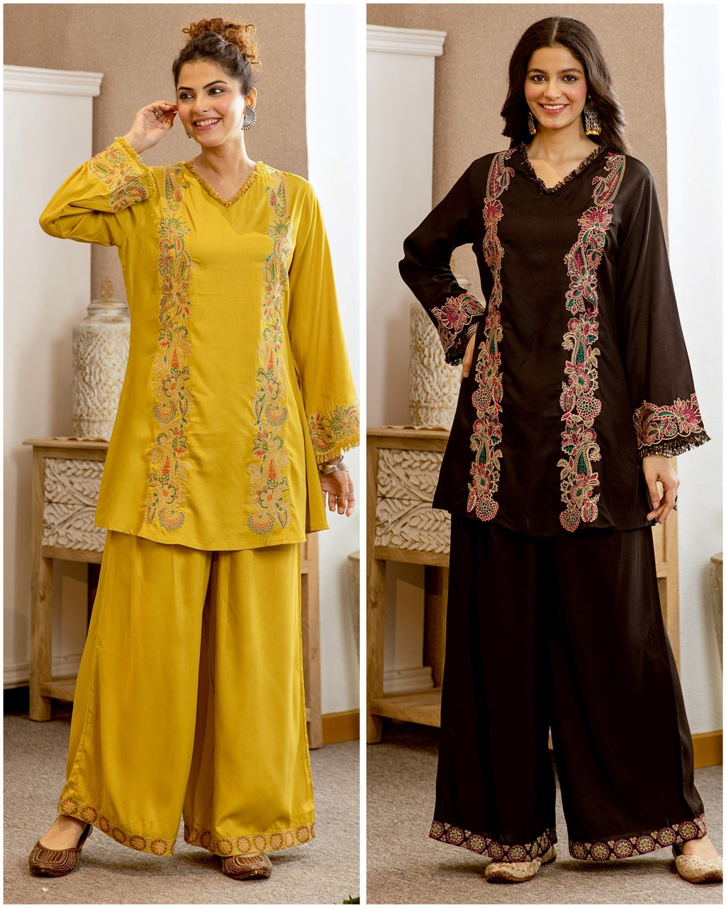 Sunehri Gul Threadwork Cotton Co-ord