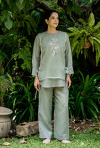 Basil Green Linen Co-ord Set
