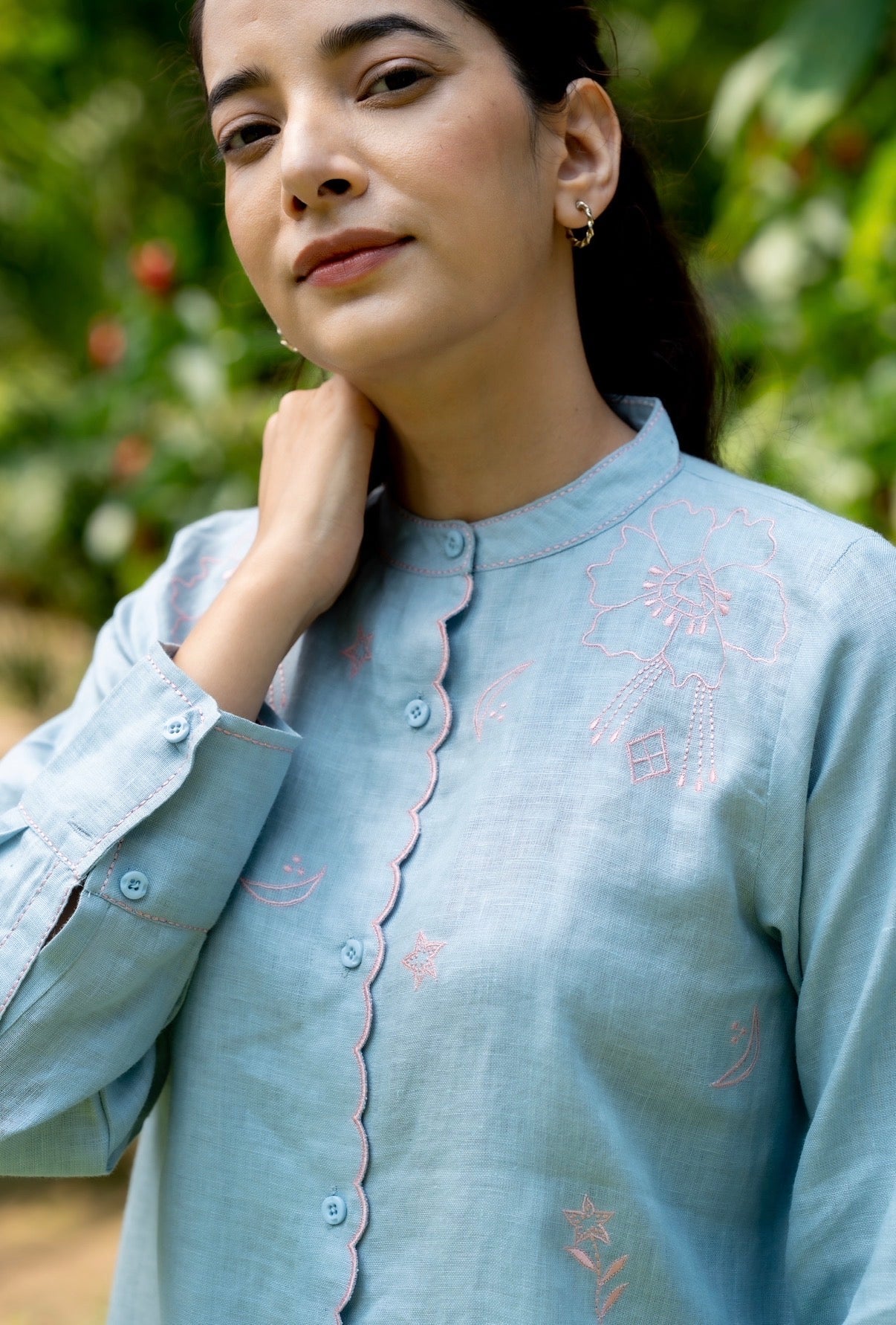 Baby Blue Linen Co-ord Set