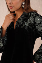 Black Velvet Roses Co-ord Set