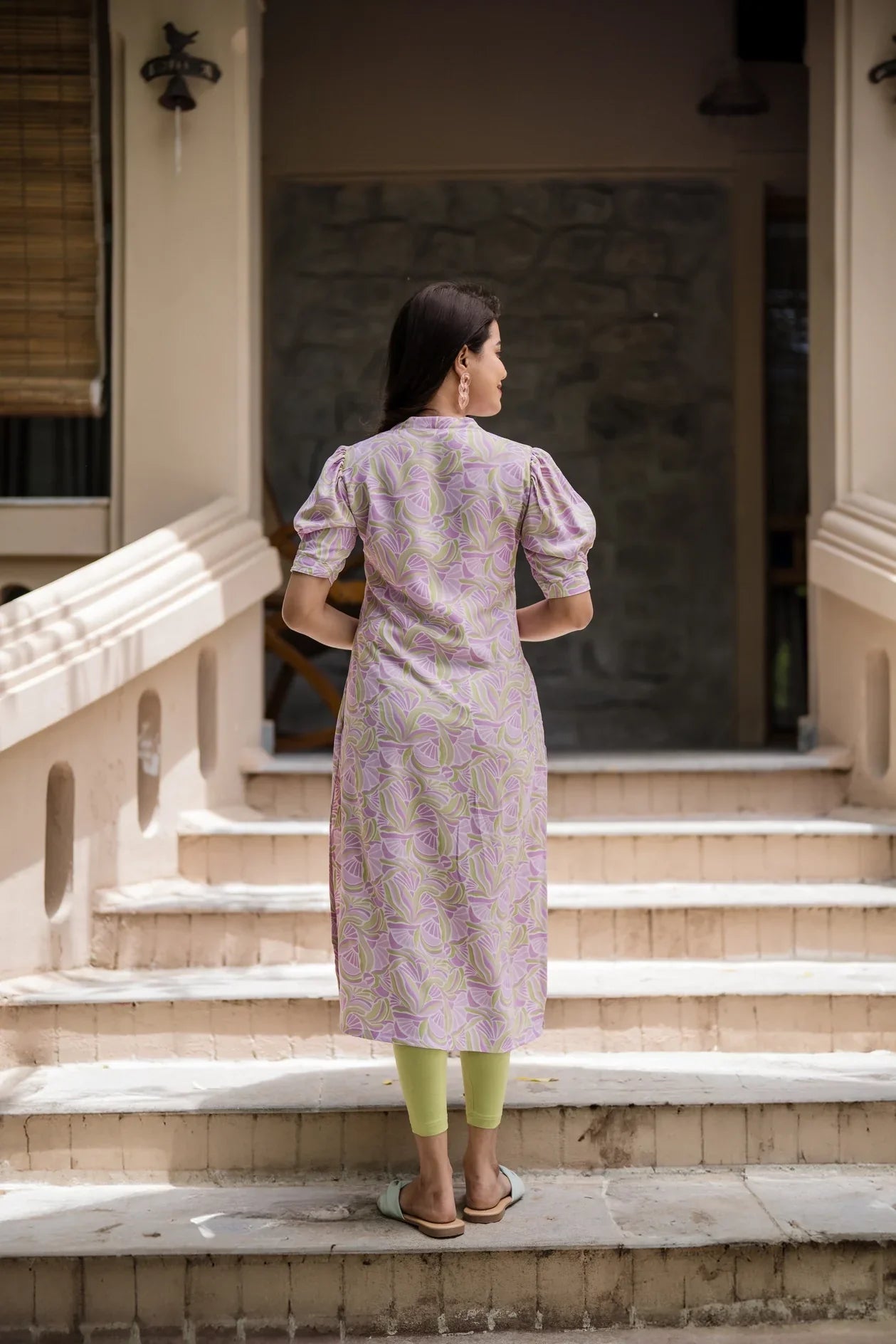 All Blooms Pink Viscose Printed Kurta