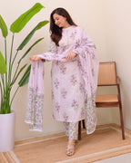 Lavender Bloom Flora Cotton Suit