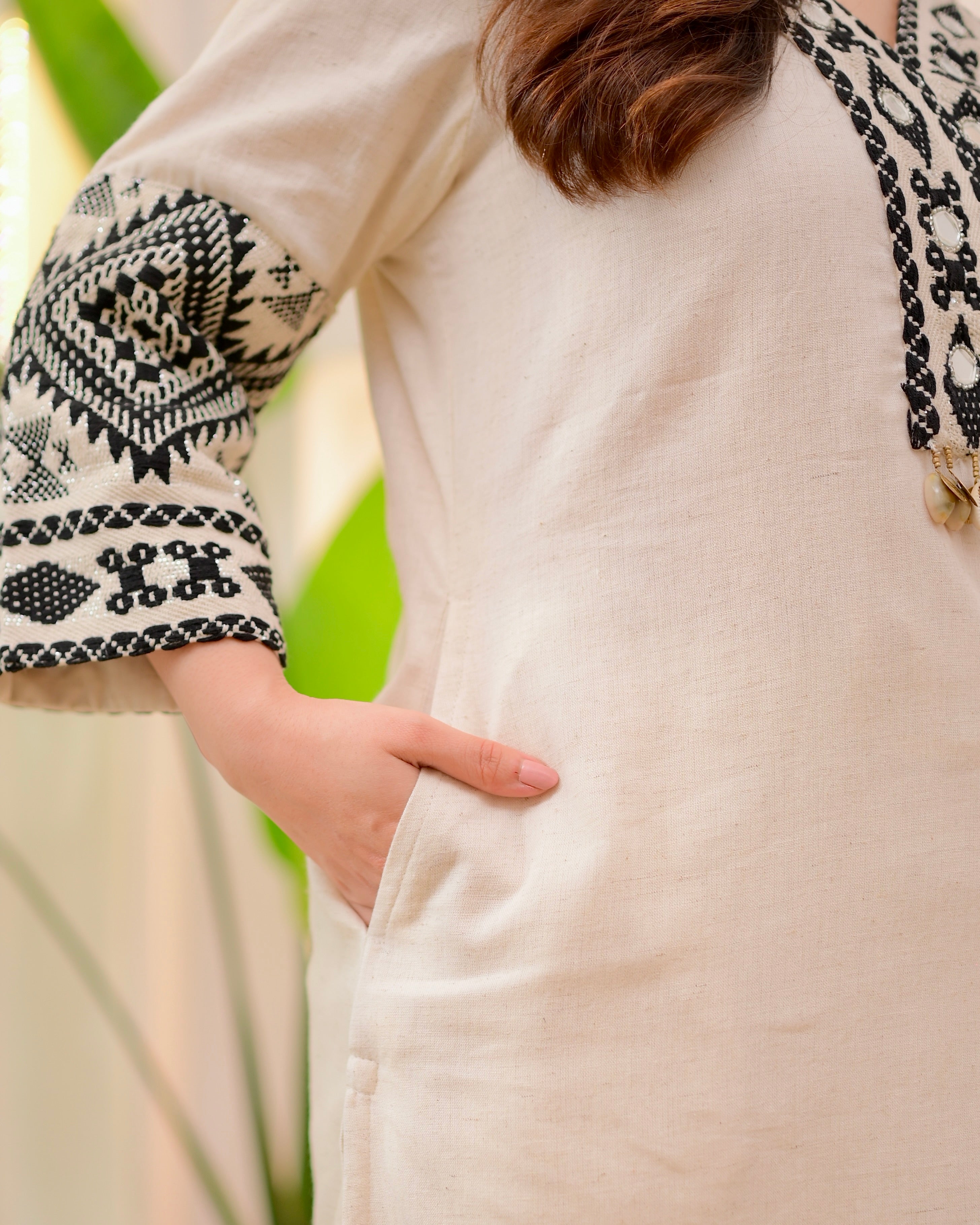 Ivory Boho Woven Cotton Co-ord