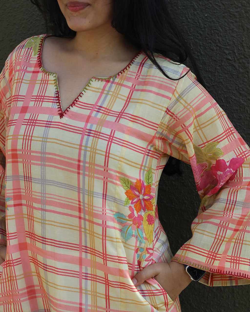 Butter Checks Long Kurta