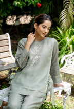 Basil Green Linen Co-ord Set