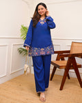 Azure Garden Threadwork Cotton Co-ord
