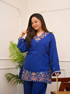 Azure Garden Threadwork Cotton Co-ord