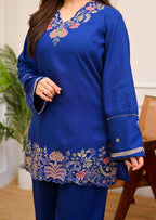 Azure Garden Threadwork Cotton Co-ord