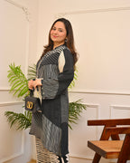 Monochrome Madness Geometric Coins Crepe Co-ord