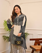 Monochrome Madness Geometric Coins Crepe Co-ord