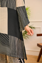 Monochrome Madness Geometric Coins Crepe Co-ord