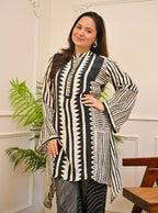 Midnight Gala Geometric Festive Crepe Co-ord