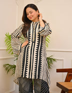 Midnight Gala Geometric Festive Crepe Co-ord