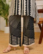 Midnight Gala Geometric Festive Crepe Co-ord