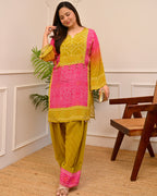 Gul Panna Bandhani Festive Crepe Co-ord