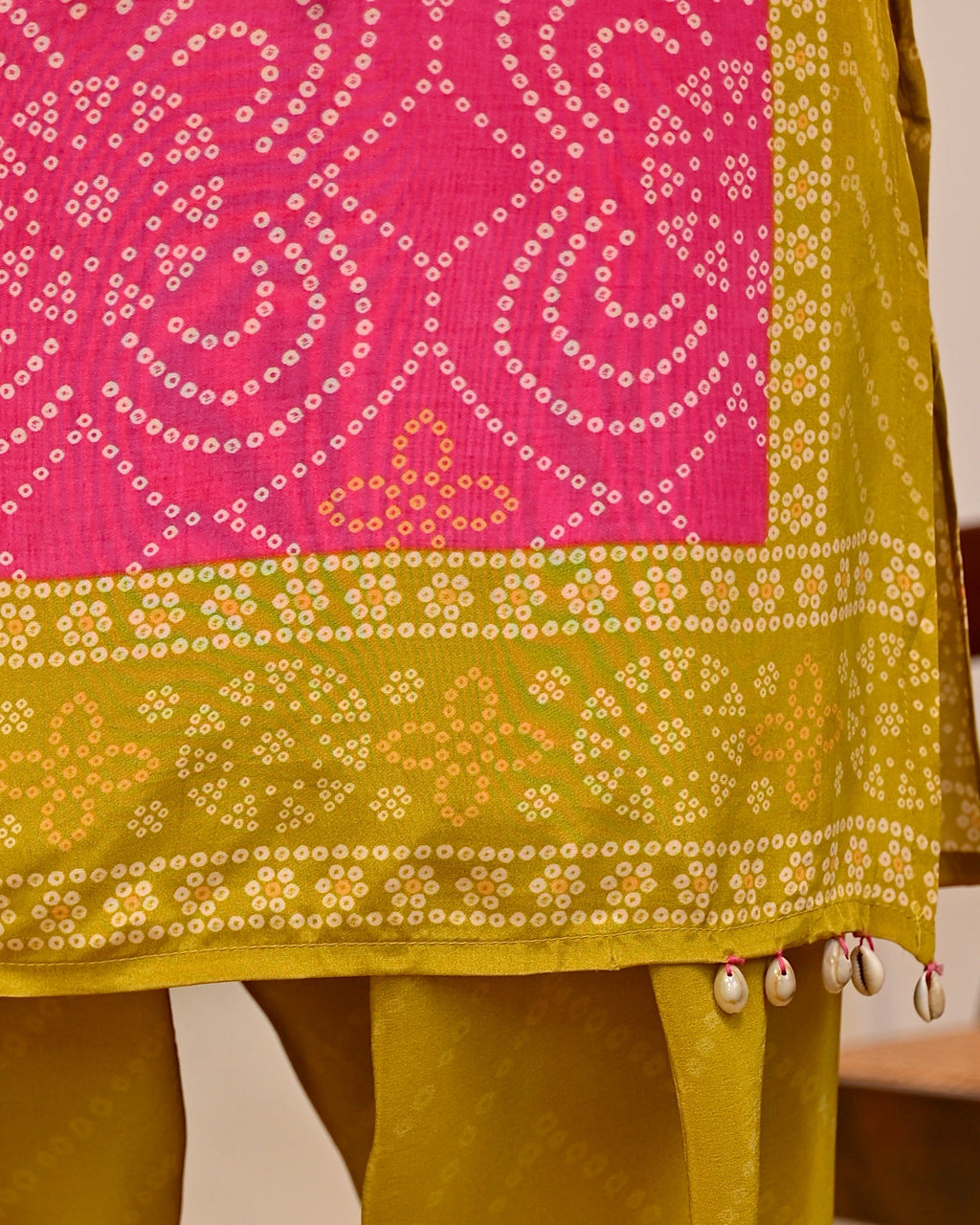 Gul Panna Bandhani Festive Crepe Co-ord