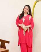 Zareen Rani Natural Crepe Handwork Festive Co-ord
