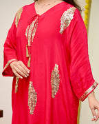 Zareen Rani Natural Crepe Handwork Festive Co-ord