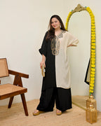 Black Ivory Natural Crepe Handwork Co-ord