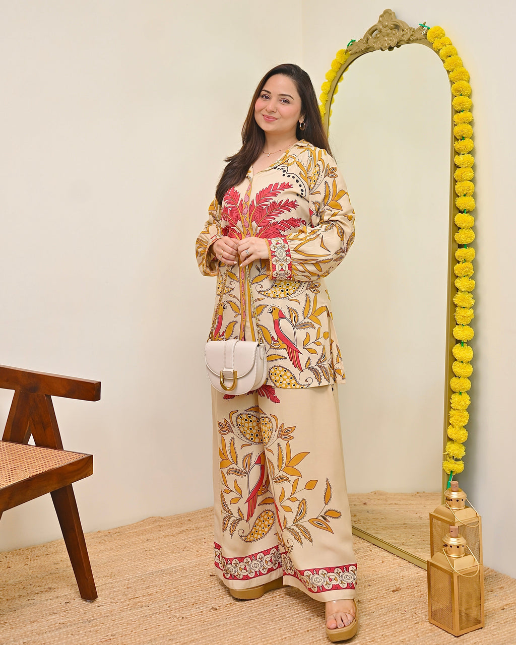 Gulbahar Ivory Modest Cotton Co-ord
