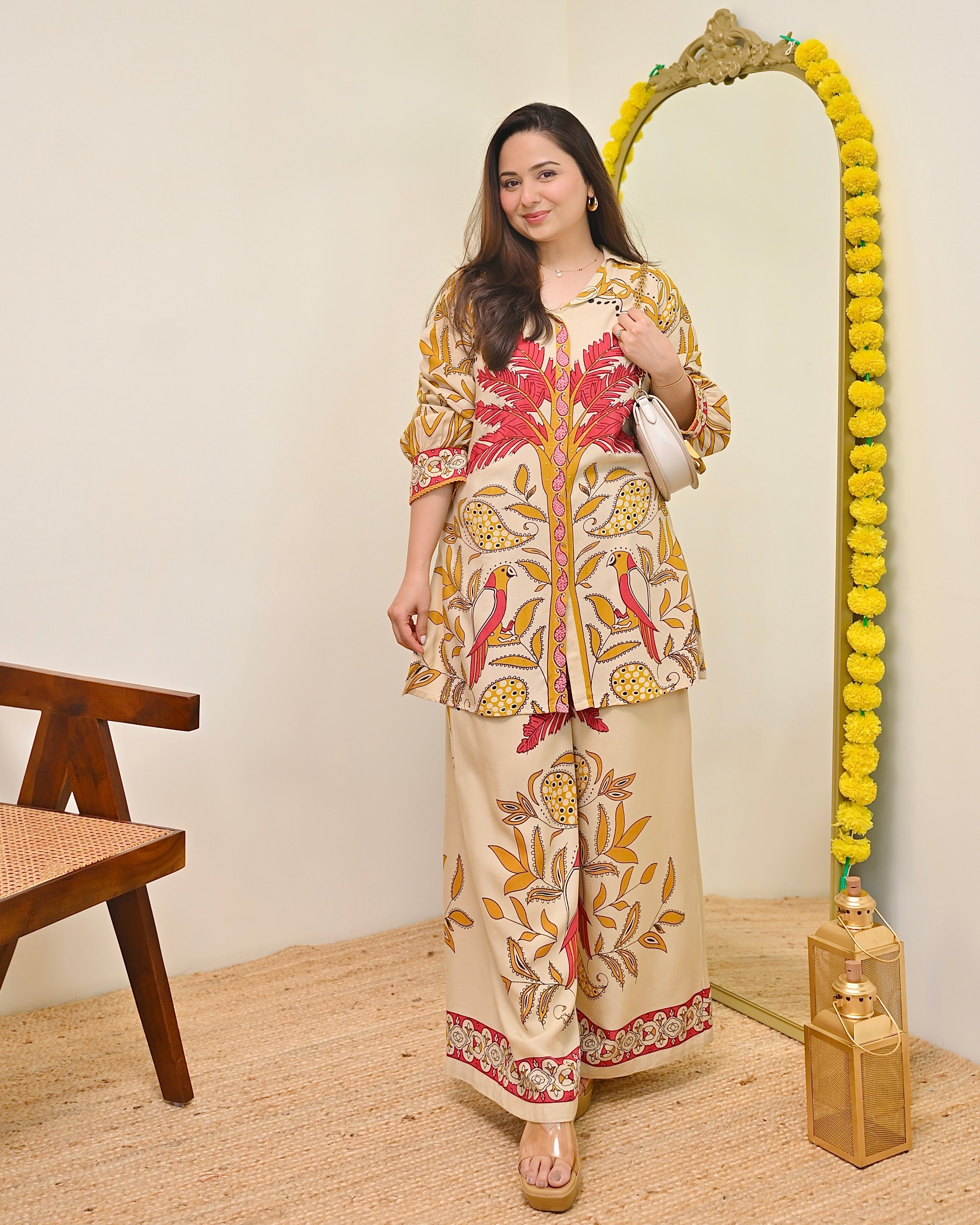 Gulbahar Ivory Modest Cotton Co-ord