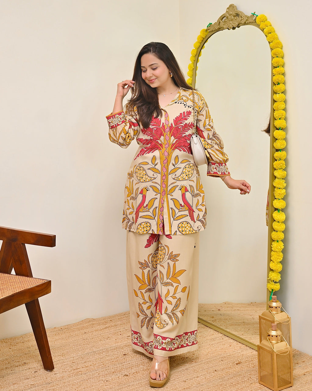 Gulbahar Ivory Modest Cotton Co-ord