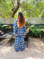 Blue Printed Farshi Salwar Set