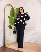 Black Heart Winter Airport Co-ord Set