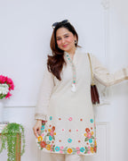 Ivory Sunkissed Petals Threadwork Cotton Co-ord