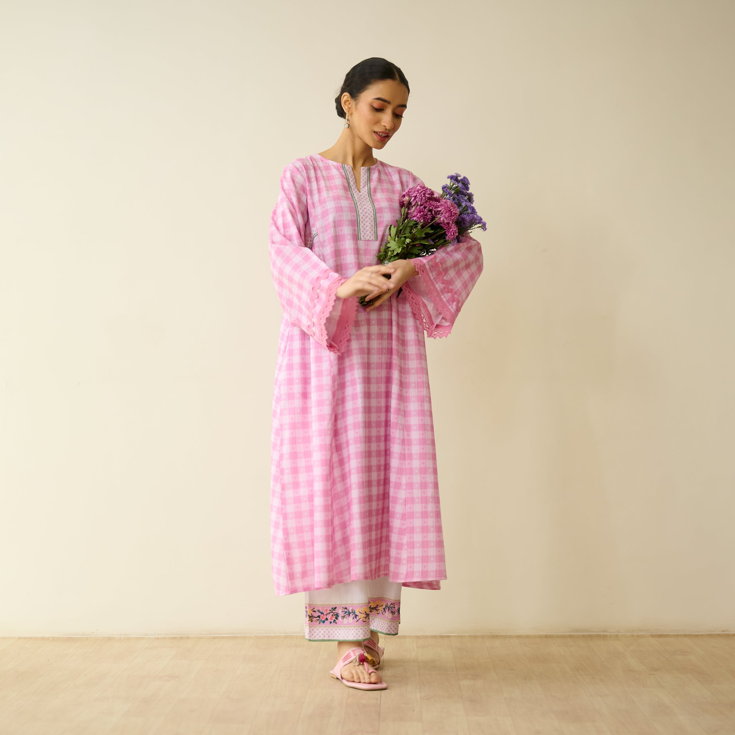 Countryside Seersucker Cotton Kurta Set
