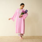 Countryside Seersucker Cotton Kurta Set