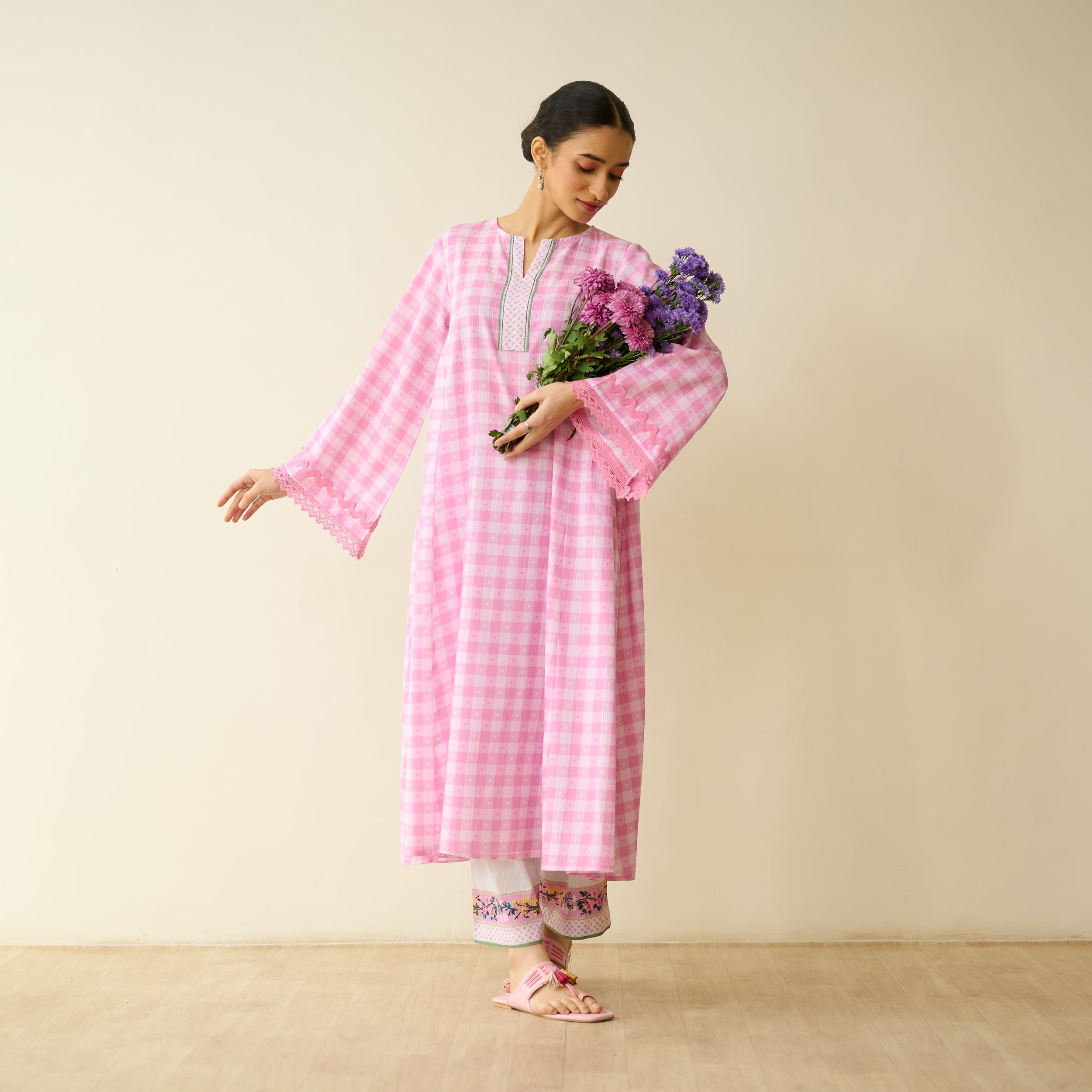 Countryside Seersucker Cotton Kurta Set