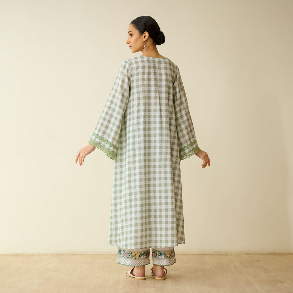 Countryside Seersucker Cotton Kurta Set