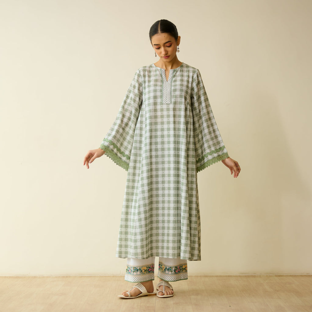 Countryside Seersucker Cotton Kurta Set