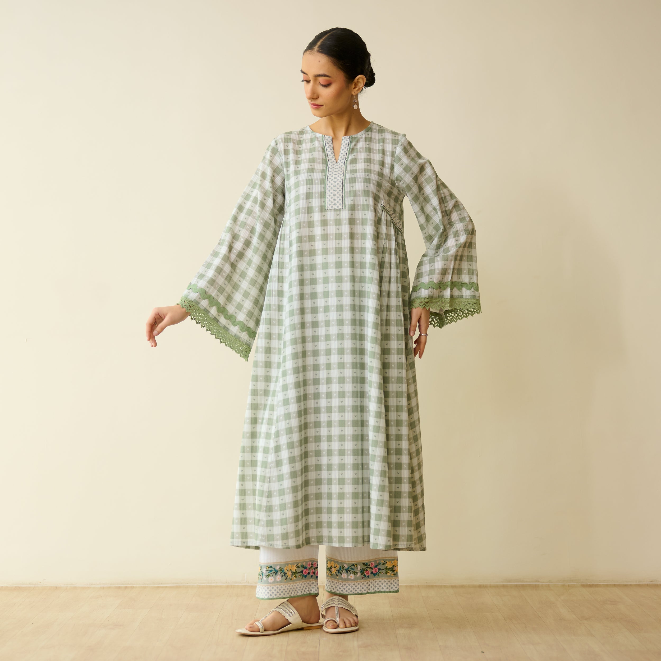 Countryside Seersucker Cotton Kurta Set