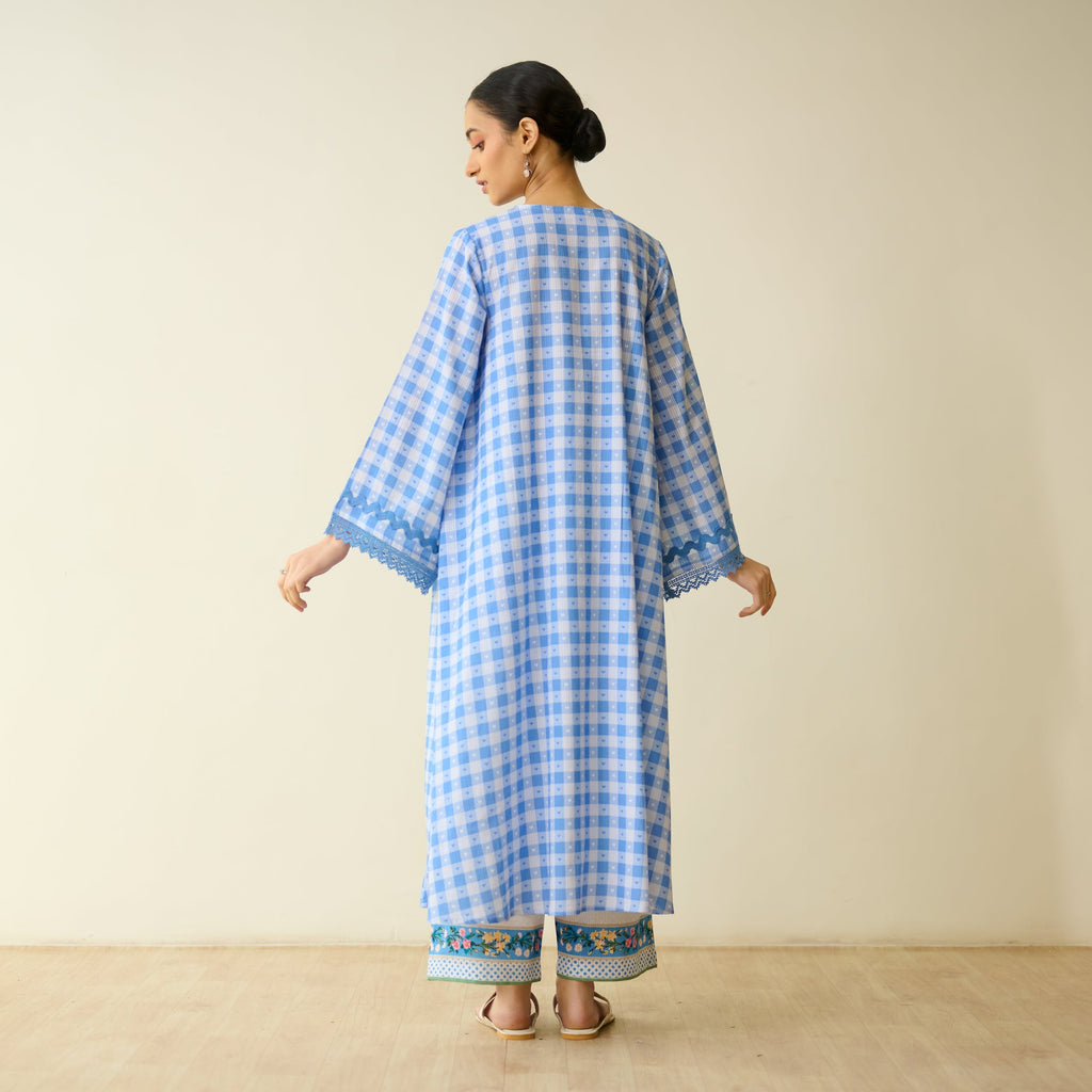 Countryside Seersucker Cotton Kurta Set