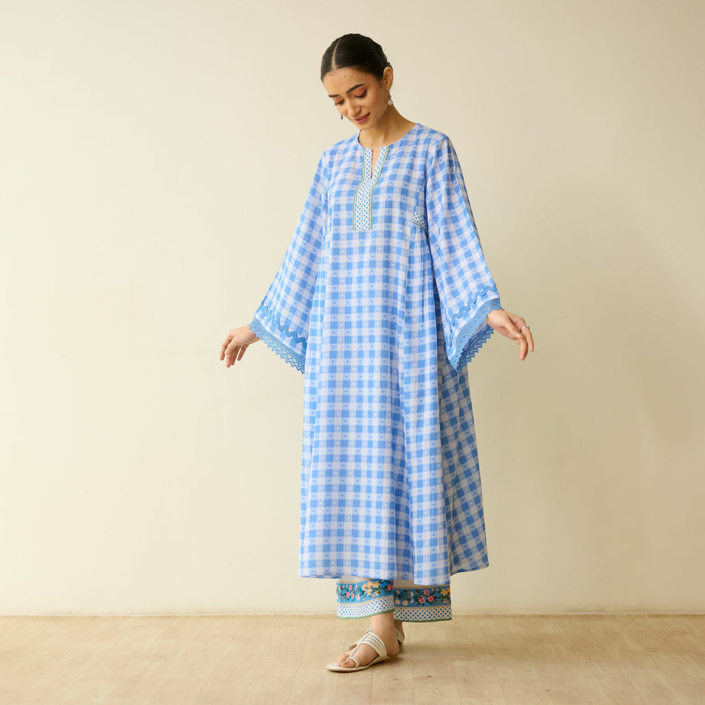 Countryside Seersucker Cotton Kurta Set