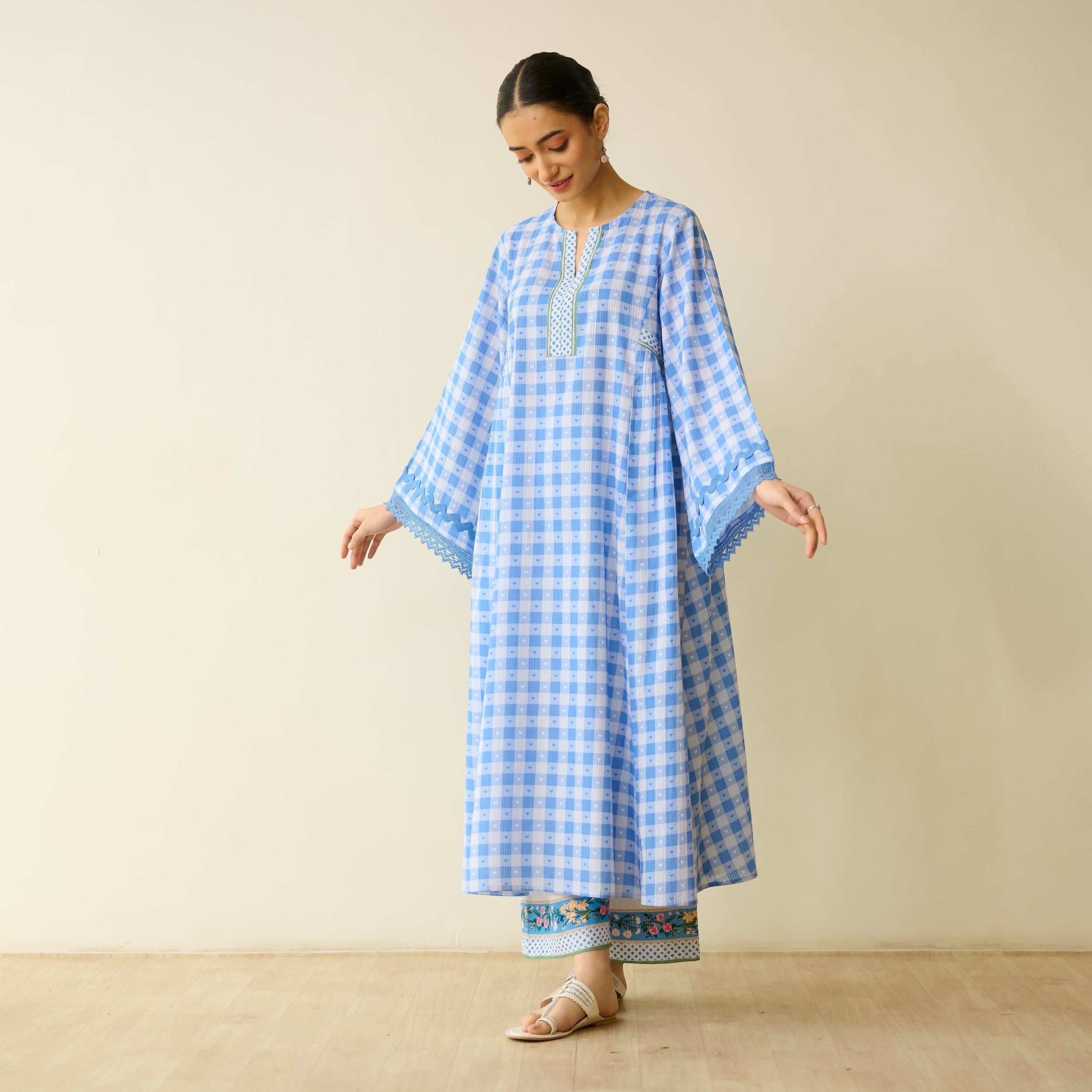 Countryside Seersucker Cotton Kurta Set