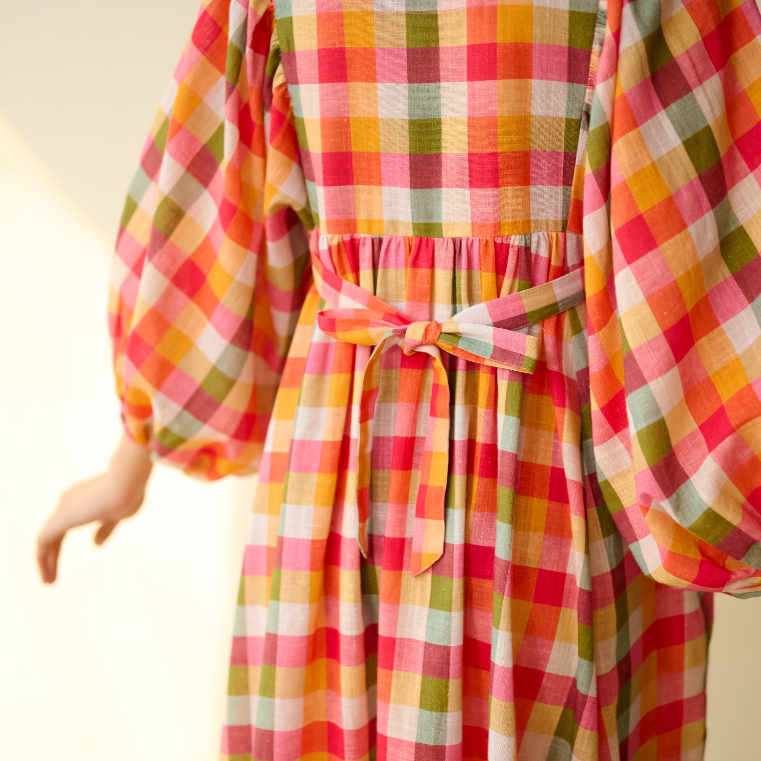 Cottage Bloom Fine Slub Cotton Dress - Multicolor